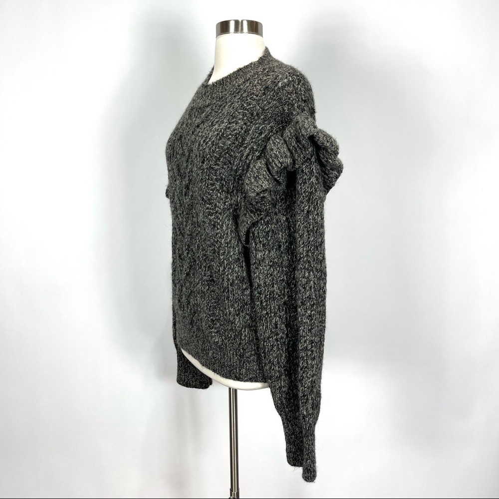 Topshop Ruffle cable knit sweater - Picture 3 of 6